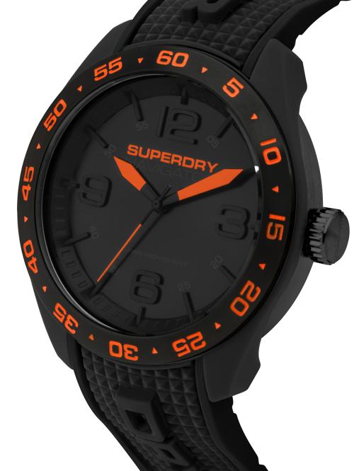 Superdry Navigator Pop Quartz Black Round Dial Men Watch - SYG213BB