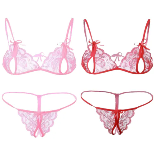 Buy FASHION BONES Babydoll Nightwear Lace Bra Panty Lingerie Set For