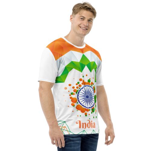 CLOTHINK HUBBoy's Half Sleeve India Tri Color Printed Round Neck T-Shirt Independence Day & Republic Day T-shirt