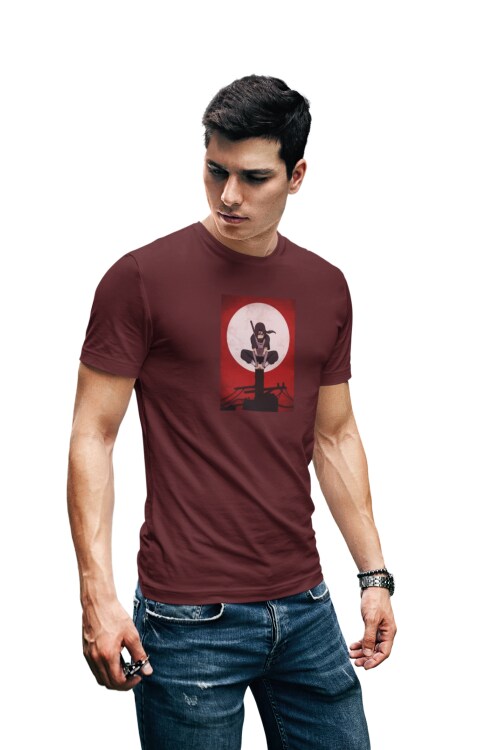 Maroon - Small Naruto Uzumaki Naruto T shirt For Men TeesTheDay