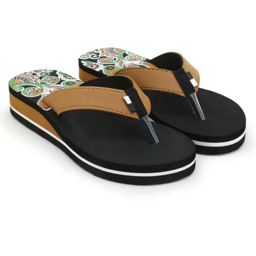 Bizwiz Brown Nubuck Slippers for Women & Girls