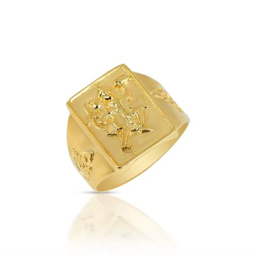 Memoir Brass Goldplated BajrangBali Hanuman Fingerring Fashion Men Women (ORMI5725-A)