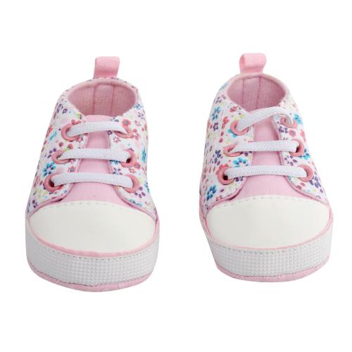 Babymoo Pink Floral Print Comfortable Breathable Baby Booties - 0-6M