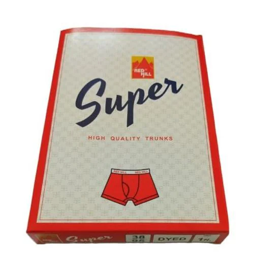 RED HILL Super Underwear (Trunk - H Shaped) for Men | Size: 42 (105 cm.) | Pack of 3 Assorted