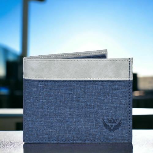 Lorenz Bi-Fold Casual Brown Wallet for Men (Brown,Blue) | WL-54