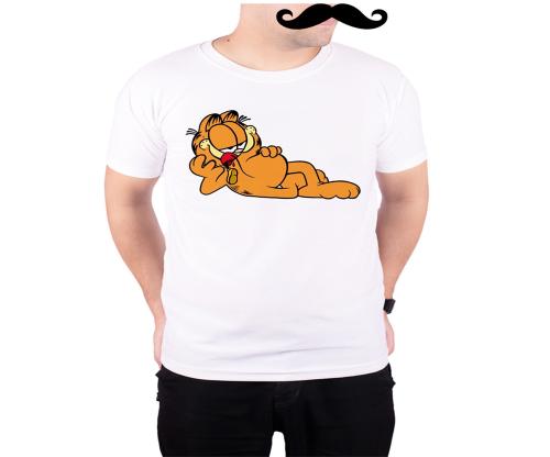 Mooch Wale Garfield Eating A Famous Mouse White Quick-Dri T-shirt For Men - White, L