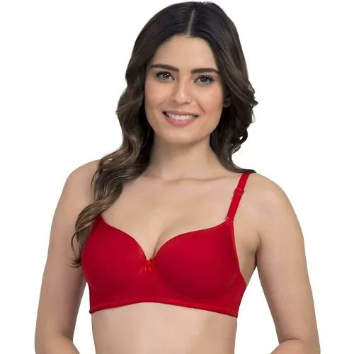 SENECIO Ruby Red Wire Free Bra
