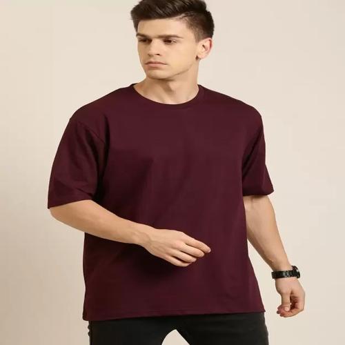 Red Clover Wine Color Cotton Men Tshirt/ Tshirt For men/ Tshirt/ Tshirt/ Plain Tshirt/ Solid Oversize T-shirt for Men