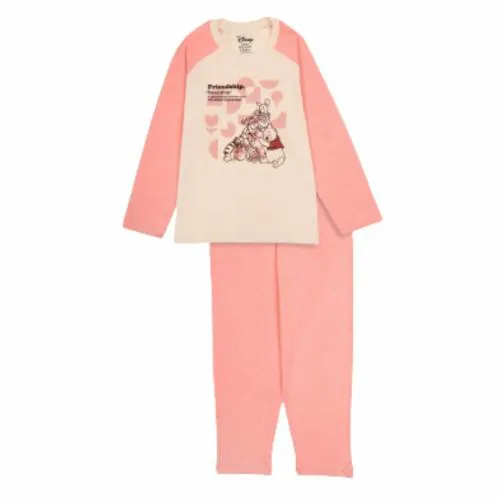 Nap Chief Girl's Cotton Winnie-The-Pooh Friendship Night Suit - (DS2087Y_Pink_3-4 Years)