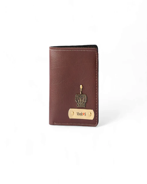 The Bae Gift Customized Leather Men's Wallets with Name | Personalized Birthday Gift for Men's | (Brown)