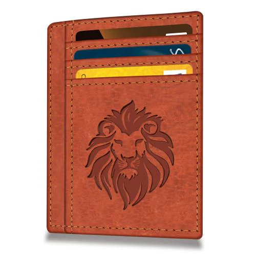 Spiffy Genuine Leather Slim Wallet | RFID Blocking ATM Card Holder Wallet for Men - Brown