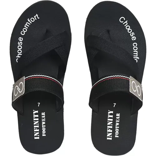 Sexa Men Flip Flops (Black 9)