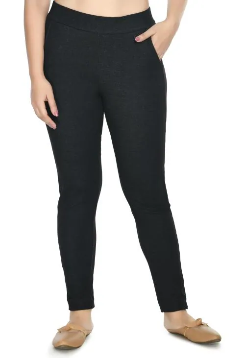 PREEGO Women Black Stylish Glamarous Jeggings