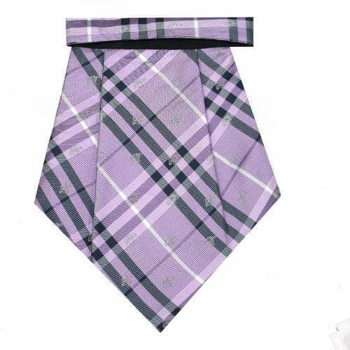 TIE STUDIO Men Purple Checkerd Polyester Cravat