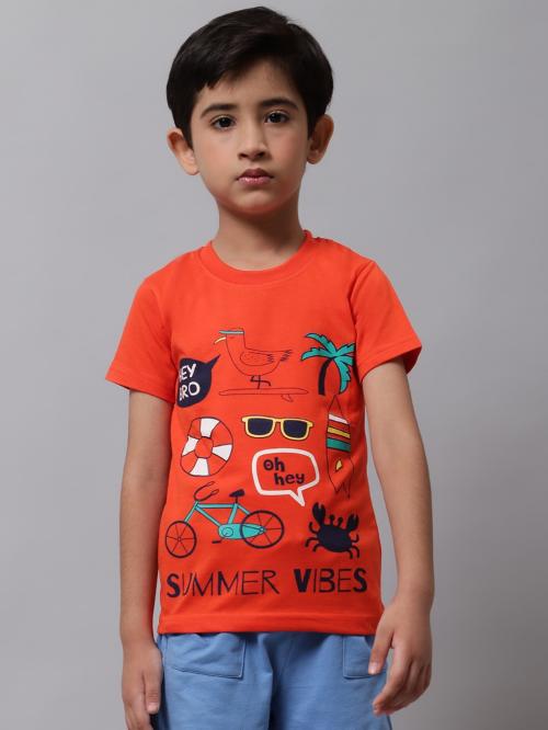 Buy Little Zing Stylish Cotton Printed Tees For Boys Single Tshirrt