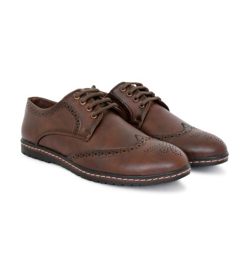 youlike Men's Casual Derby Brown Color Shoes