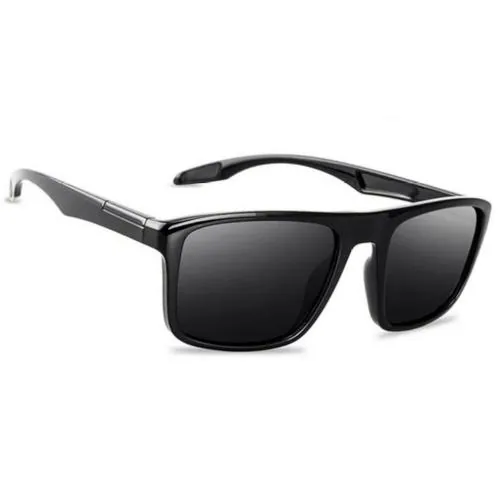 Ultra Light UV 400 and Polarized Rectangular Sunglasses for Men (Black)