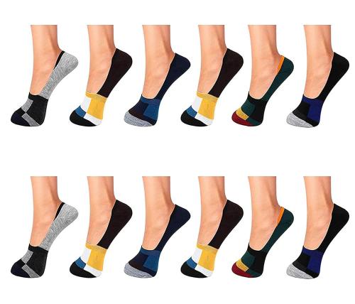 Cotson Loafer Socks For Men And Women Cotton Solid Peds/Footie/No-Show, Low Cut-Color Multi (Pack of 12 Pairs)