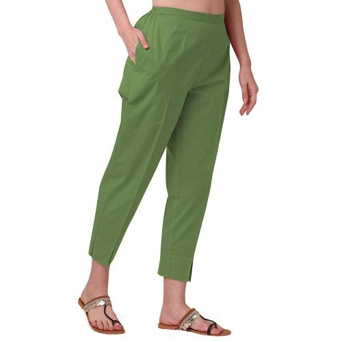 RGHT Women White Cotton Cambric Palazzo Pant