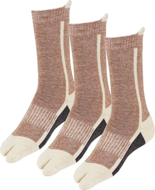RC. ROYAL CLASS Women's Warm & Thick Towel Cushioned Skin Color Woolen Thumb Socks(Pack of 3 Pairs)(Free Size)