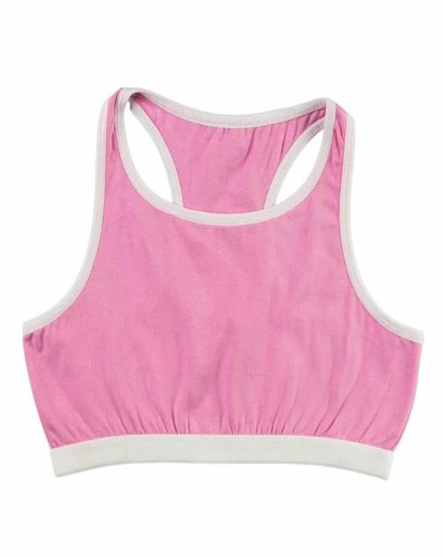 POWDER PUFF Sports Bra for Girls| Style & Support for Young Athletes | Double-Layered Construction | Cozy Comfort | Perfect for Active Girls