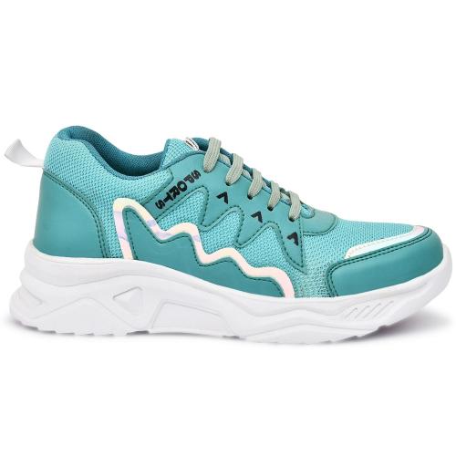 BOLLERO Women's Sky Blue Synthetic Running Lace-Up Sports Shoes 4