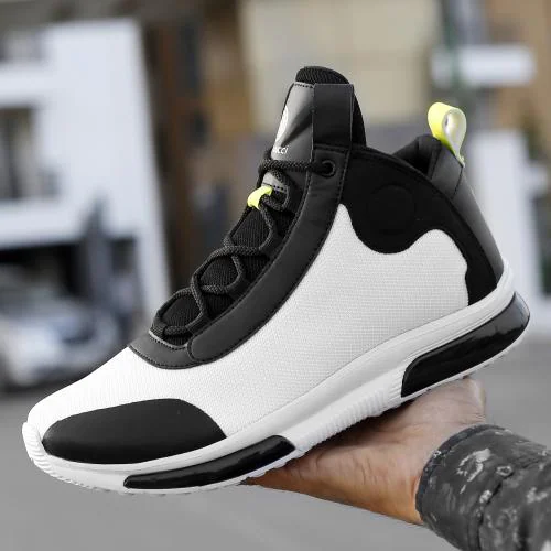 Bacca Bucci Superstar Men Fashion Hi Top Sneakers/Street Wear with Dual Air Cushion Rubber Outsole for Swag, Travel, Parties, Dancing, Dating, Streets & Fun- White, Size UK7