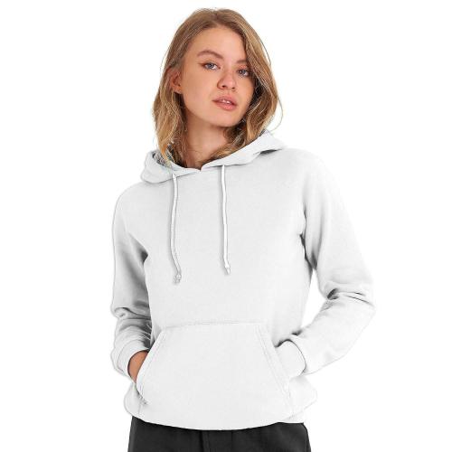 FUNKY MONKEY Womens Premium 100% Cotton Plain Hooded Sweatshirt with Thick String
