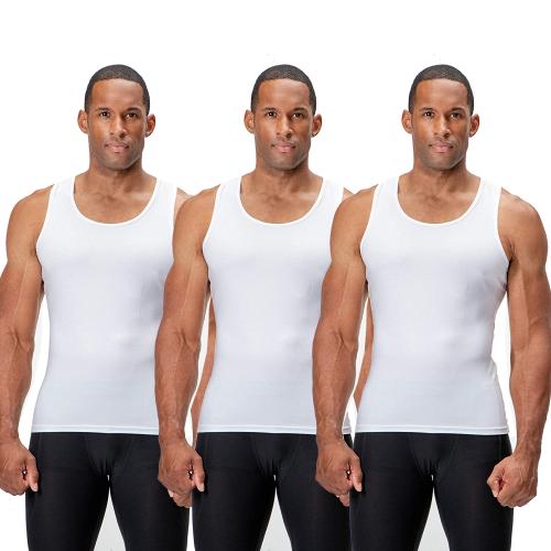 Monkey Boys Mens cotton blended sleeveeless vest - Pack of 3 - XXL