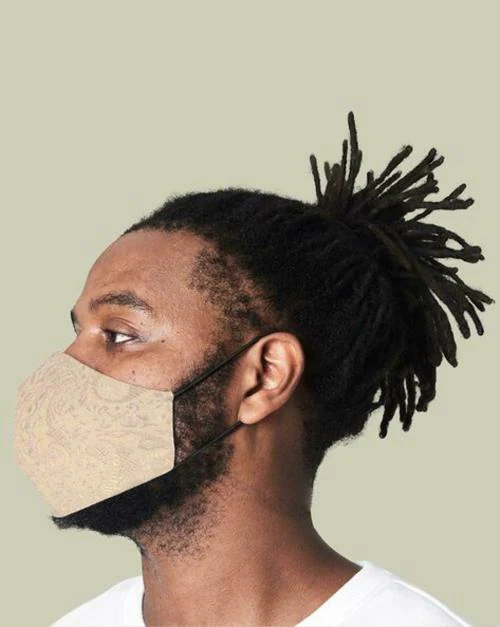 Bokoka Men Beige Embellished Net Masks (One Size)