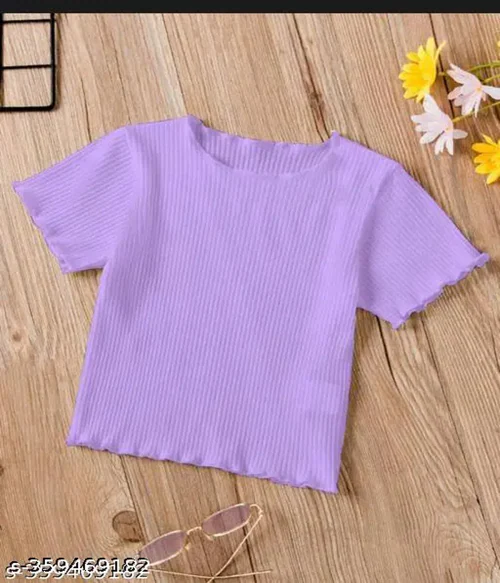 PEARL N VERA NEW FANCY CROP TOP FOR GIRLS-56-Size-15-16Years-Colour-Lavender