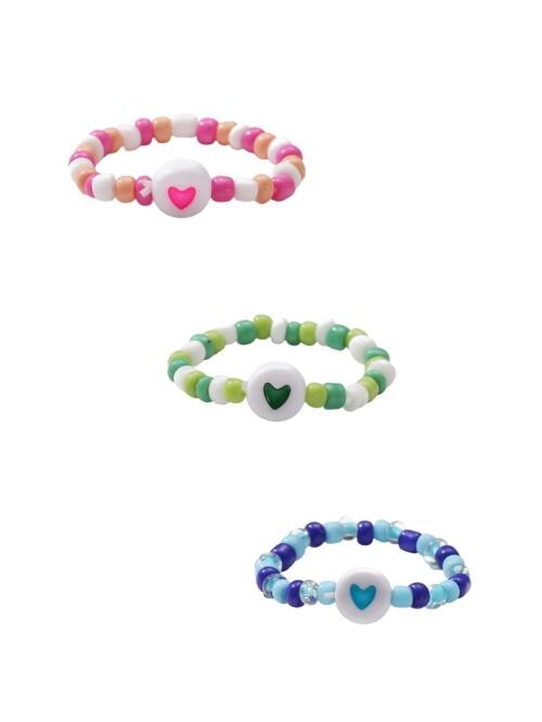 Kairangi By Yellow Chimes Multicolour Metal Rings For Women And Girls (Pack Of 3)