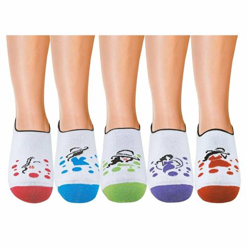 HUSSKINZ Unisex Non Slip Shoe Liners Socks - Pack Of 5
