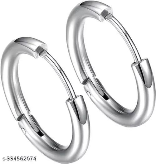 DF STORE Kaju Bali Salman Khan Bollywood Style Silver Hoop Earrings for Men & Boys (Pack of 5)