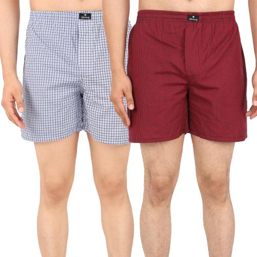 String Cotton Men Checks Back Pocket Boxer 0309Xtra Large