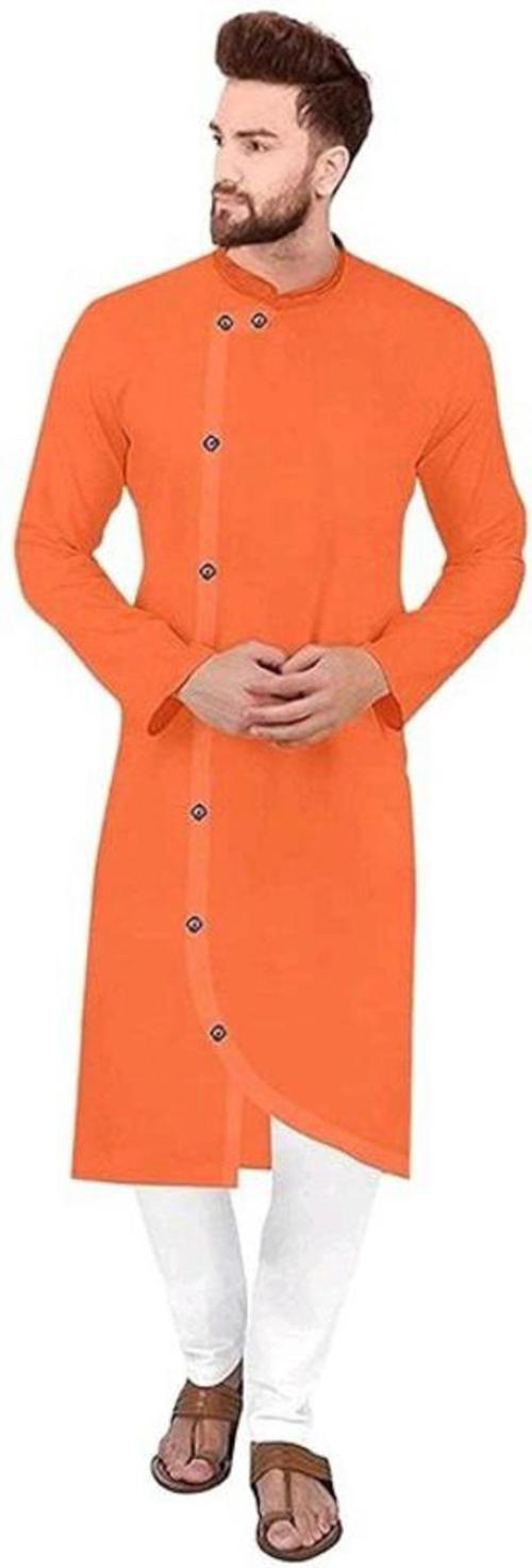 Buy BLACKNIGHT Men Red Solid Pure Cotton Ethnic Dress Online at Best