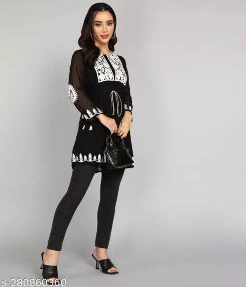 happy design Women embroidered georgette Top