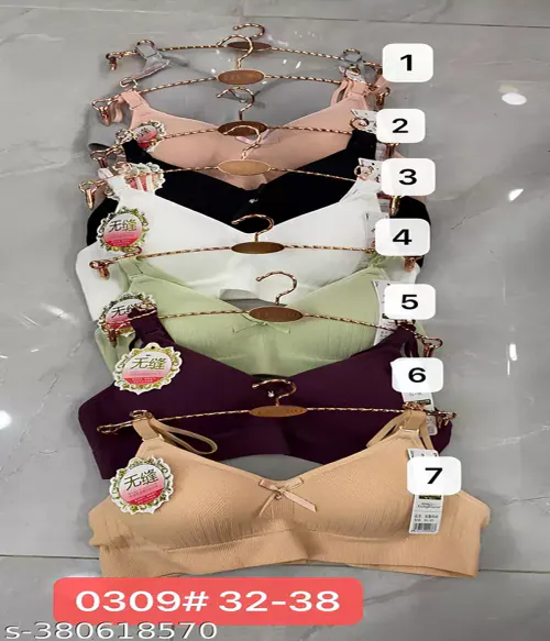 wmilog Women Bra Korean Style Women Sexy Cute Color Push Up Bra No Rims Soft Comfortable Lingerie Adjustable Underway-Size-32B-Multicolor