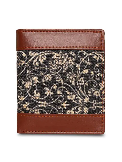 Zouk Black Lace Double Sided Sleek Wallet for Men and Women