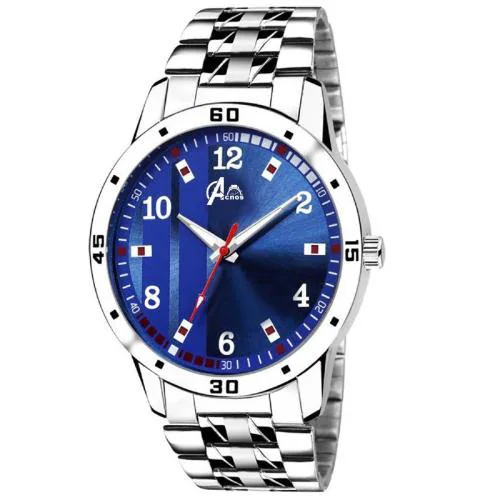 Acnos Blue Dial Steel Belt Analogue Watch for Men Pack of 1(RZ25)