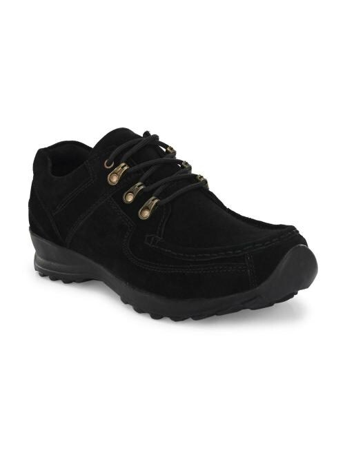 Buy Bucik Black Suede LaceUp Casual Shoes for men Online at Best
