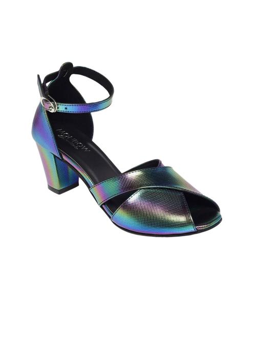 Monrow Black Heel Sandal for Women