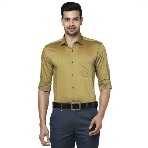 Park Avenue Men Formal Dark Brown Shirt