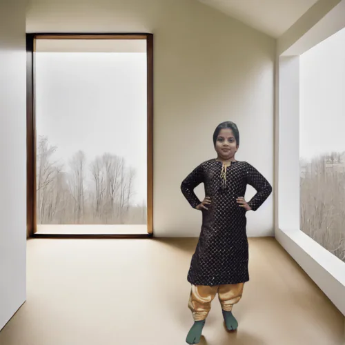 Kaavik VELVET KURTI WITH SALWAR SET