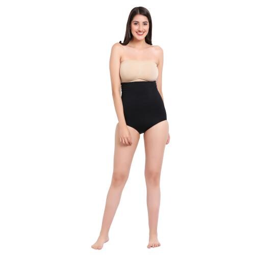 Day n Dark Women's Waist Slimming Shapewear Tummy Tucker with Anti Rolling Strips Brief (Black)