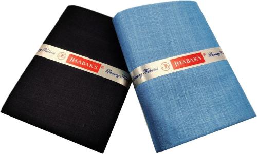 JHABAK'S Sapphaire Men Solid Cotton Blend Shirt & Trouser Fabric