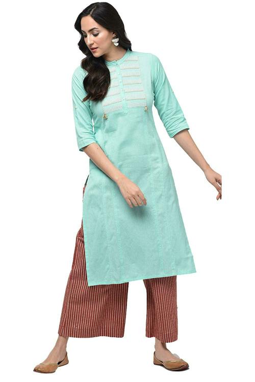Buy Bani Women Light Blue Kurta Set Online at Best Prices in India