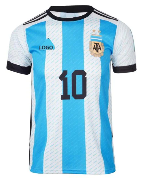 WONDERSHOT+ Logo Messi Jersey /Tshirt for Mens & Kids, Light Blue