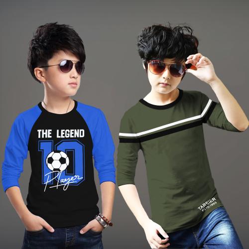 Tarsier boys full sleeve printed tshirt pack of 2