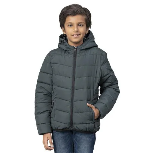 Red Tape Kids Unisex Dark Green Padded Jacket